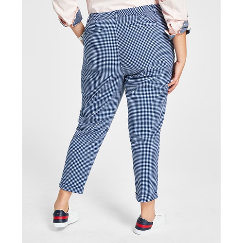 타미힐피거 Plus Size Hampton Gingham Chino Pants