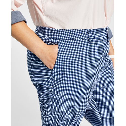 타미힐피거 Plus Size Hampton Gingham Chino Pants