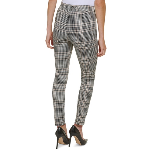 타미힐피거 Womens Plaid Stretch Pull-On Pants