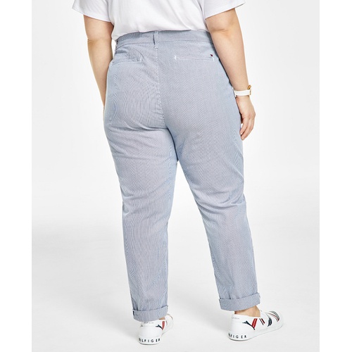 타미힐피거 Plus Size Pinstripe Hampton Chino Pants