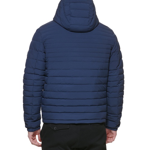 타미힐피거 Mens Stretch Quilted Hooded Jacket