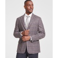 Mens Modern-Fit Plaid Wool Sport Coat