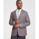 Mens Modern-Fit Plaid Wool Sport Coat