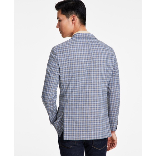 타미힐피거 Mens Modern-Fit Windowpane Sport Coat