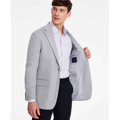 타미힐피거 Mens Modern-Fit Herringbone Sport Coat