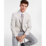 Mens Modern-Fit Tan Check Sport Coat