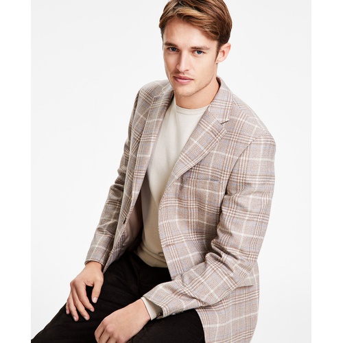 타미힐피거 Mens Modern-Fit Wool Plaid Sport Coat