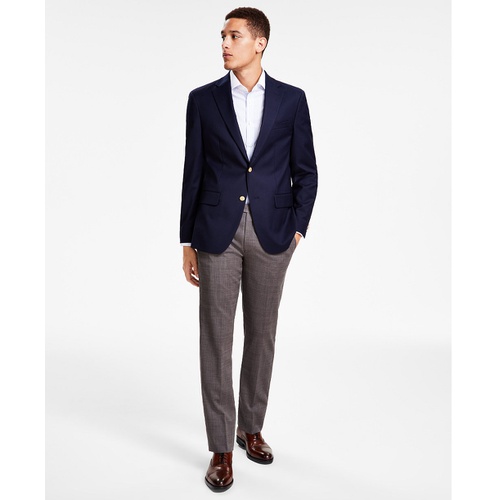 타미힐피거 Mens Modern-Fit Solid Navy Blazer