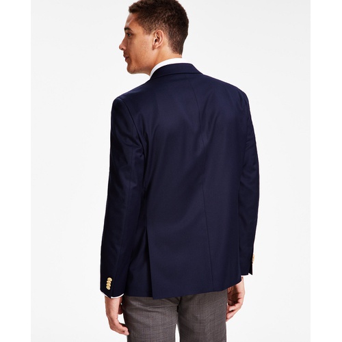 타미힐피거 Mens Modern-Fit Solid Navy Blazer