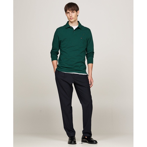 타미힐피거 Mens 1985 Regular-Fit Long-Sleeve Polo Shirt