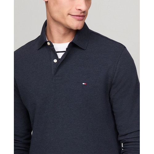 타미힐피거 Mens 1985 Regular-Fit Long-Sleeve Polo Shirt