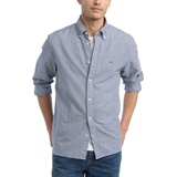 Mens Gingham Long Sleeve Button-Down Oxford Shirt