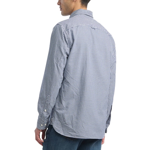 타미힐피거 Mens Gingham Long Sleeve Button-Down Oxford Shirt