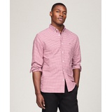 Mens Gingham Long Sleeve Button-Down Oxford Shirt