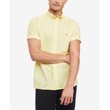 Mens Short Sleeve Flex Poplin Button-Down Shirt