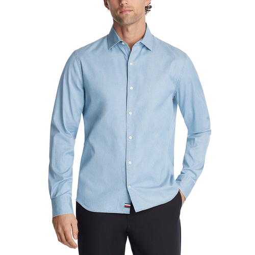 타미힐피거 Mens Regular-Fit Untucked Length Dress Shirt