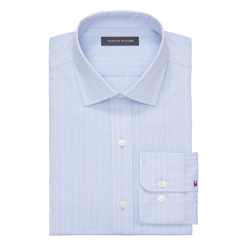 타미힐피거 Mens TH Flex Essentials Wrinkle Free Stretch Regular-Fit Dress Shirt