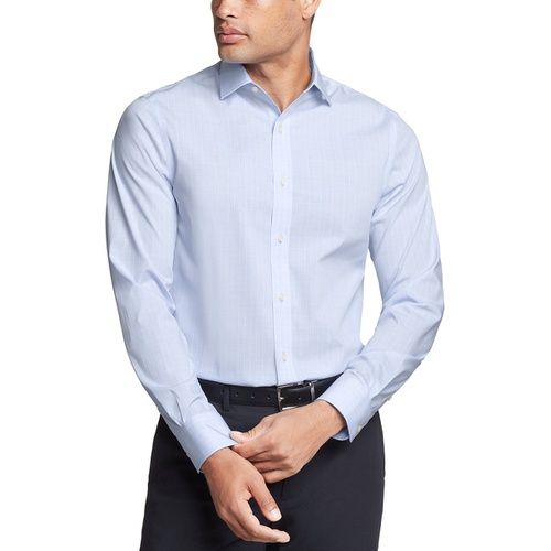 타미힐피거 Mens TH Flex Essentials Wrinkle Free Stretch Regular-Fit Dress Shirt