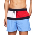 Mens Long Drawstring Flag 7 Swim Trunks