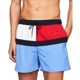 Mens Long Drawstring Flag 7 Swim Trunks