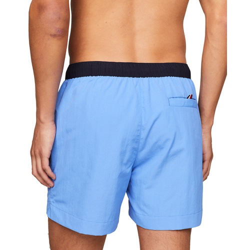 타미힐피거 Mens Long Drawstring Flag 7 Swim Trunks