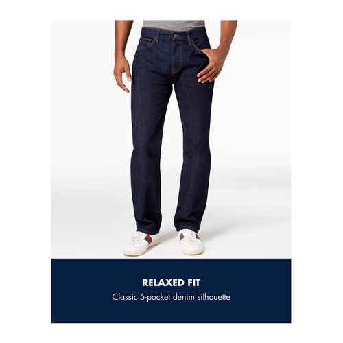 타미힐피거 Tommy Hilfiger Mens Relaxed-Fit Stretch Jeans