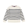 Big Girls Stripe Cable Sweater