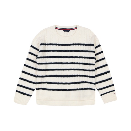 타미힐피거 Big Girls Stripe Cable Sweater