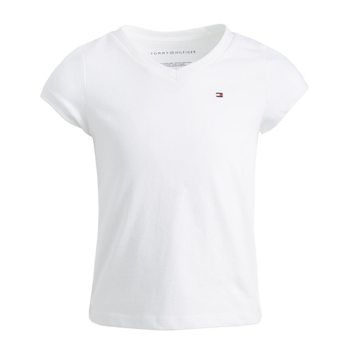 타미힐피거 Big Girls Cotton V Neck T Shirt