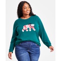 Plus Size Polar Bear Graphic Sweater