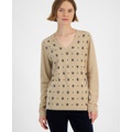 Womens Jacquard Logo Sweater