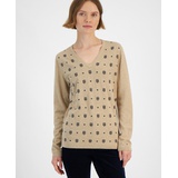 Womens Jacquard Logo Sweater