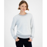 Womens Metallic Crewneck Sweater