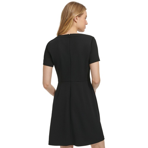 타미힐피거 Womens Split-Neck Beaded-Pocket Dress