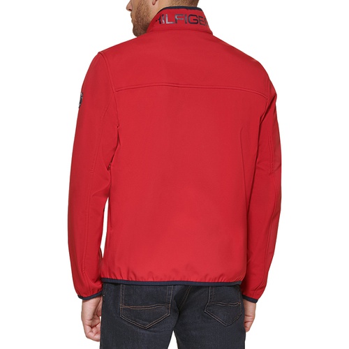 타미힐피거 Mens Regular Fit Colorblocked Soft Shell Jacket