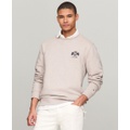 Mens Long Sleeve Crewneck Embroidered Heritage Crest Sweatshirt