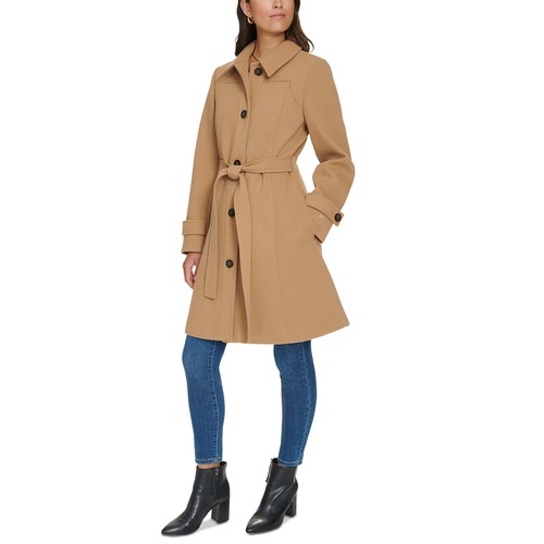 타미힐피거 Womens Single-Breasted Belted Coat