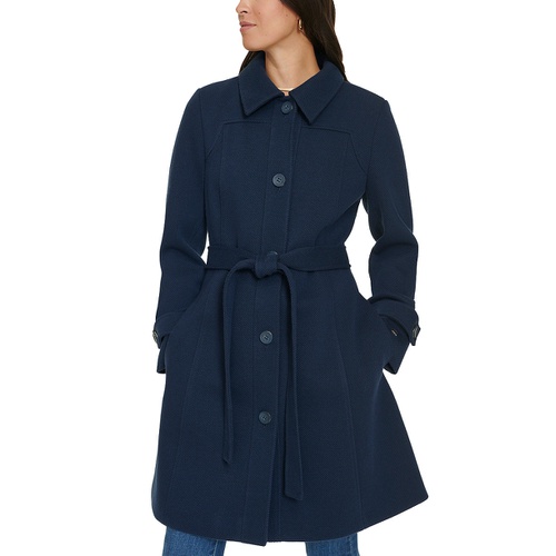 타미힐피거 Womens Single-Breasted Belted Coat