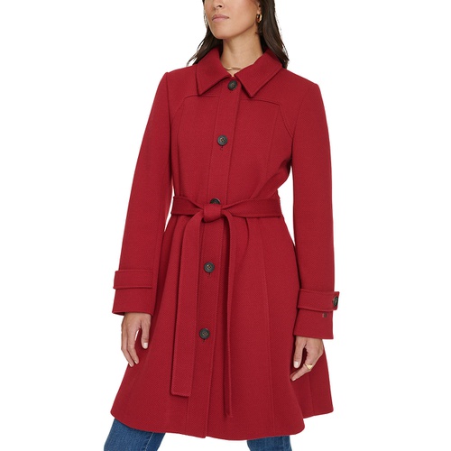 타미힐피거 Womens Single-Breasted Belted Coat