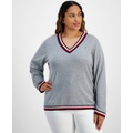 Plus Size V-Neck Sweater