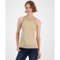 Womens Metallic Sleeveless Sweater