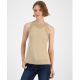 Womens Metallic Sleeveless Sweater