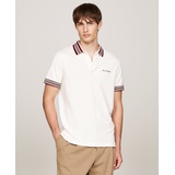 Mens Short Sleeve Striped Trim Polo Shirt