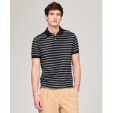 Mens Regular Fit Striped Liquid Cotton Polo Shirt