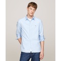 Tommy Hilfilger Mens Long Sleeve Button-Front Poplin Micro Gingham Shirt