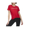 Womens Knot Front Logo T-Shirt