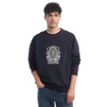 Mens Heraldic Crest Long Sleeve Pullover Sweatshirt