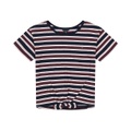 Big Girls Signature Stripe Tie-Front T-shirt