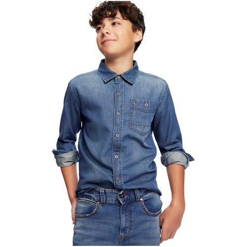 타미힐피거 Toddler and Little Boys Button Front Max Denim Shirt