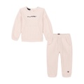 Baby Girl Brushed Ribbed Knit Sweatsuit